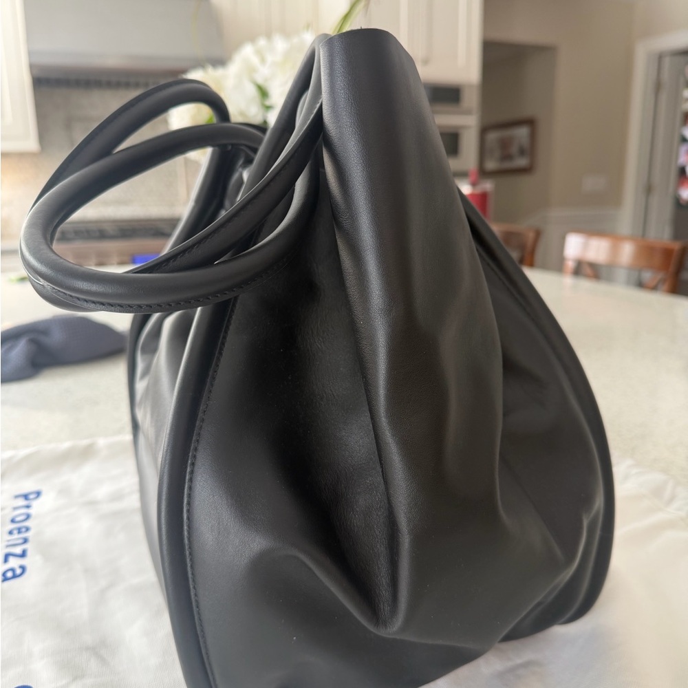 Proenza Schouler Rare XL Ruched Tote black calfskin leather. - Picture 6 of 15